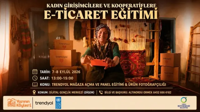 ORDU BÜYÜKŞEHİR BELEDİYESİNDEN KADIN GİRİŞİMCİLERE E-TİCARET DESTEĞİ